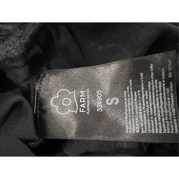 Farm Rio Women's Black White Embroidered Ruffle Long Sleeve Blouse Small NWOT - Picture 14 of 15